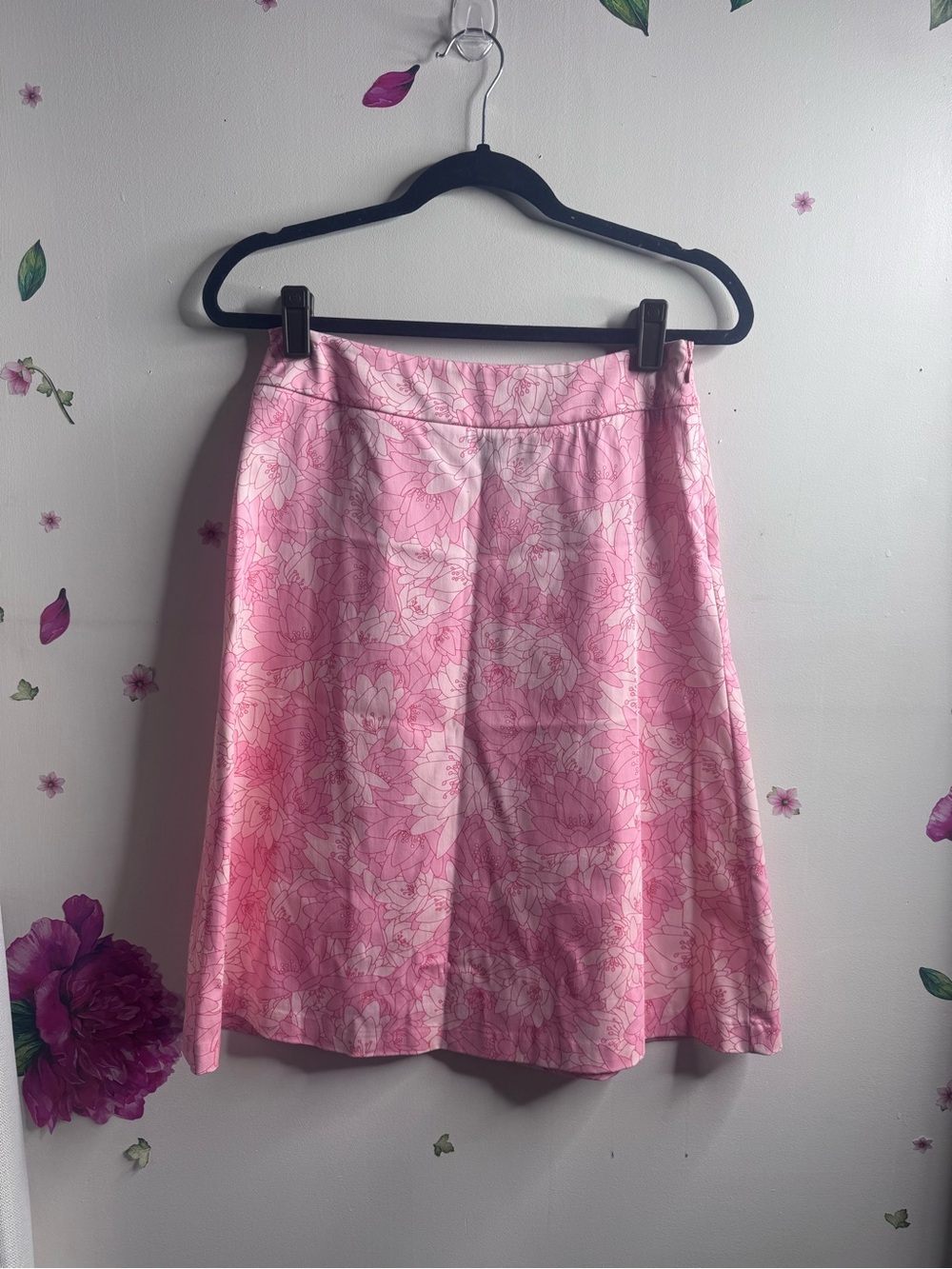 Apostrophe Pink Floral A-Line Skirt